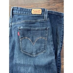 Levis Womens‎ Mid Rise Skinny Jeans Dark Wash Denim 14 34x30 stretch